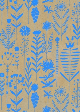 Geschenkpapier Eco Recycling Bruin Ischia Blauw 70gr 50cm x 200meter