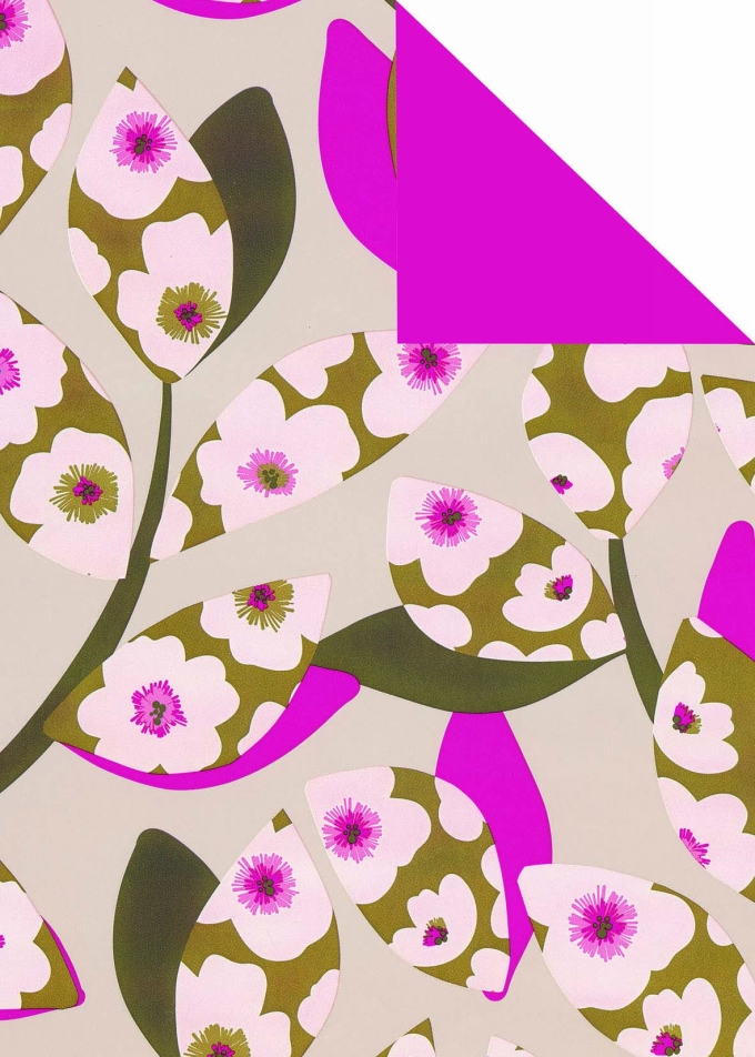 Kadopapier Dubbelzijdig Mat Glad Lille Roze 90gr 70cm x 200meter