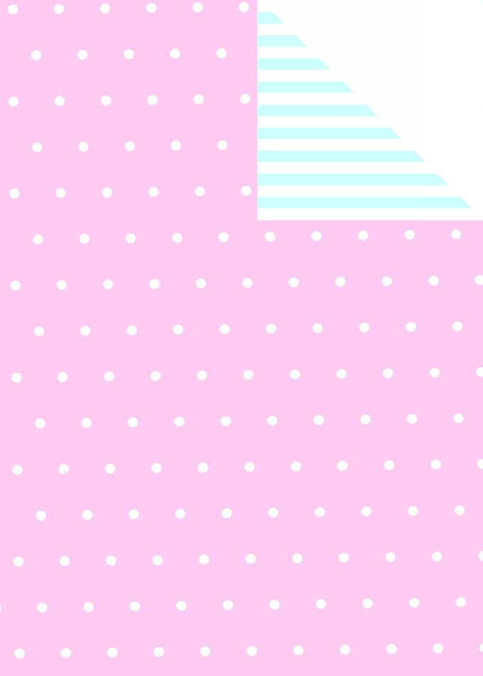 Kadopapier Dubbelzijdig Mat Glad Dots Roze En Blauw 70cm x 200m