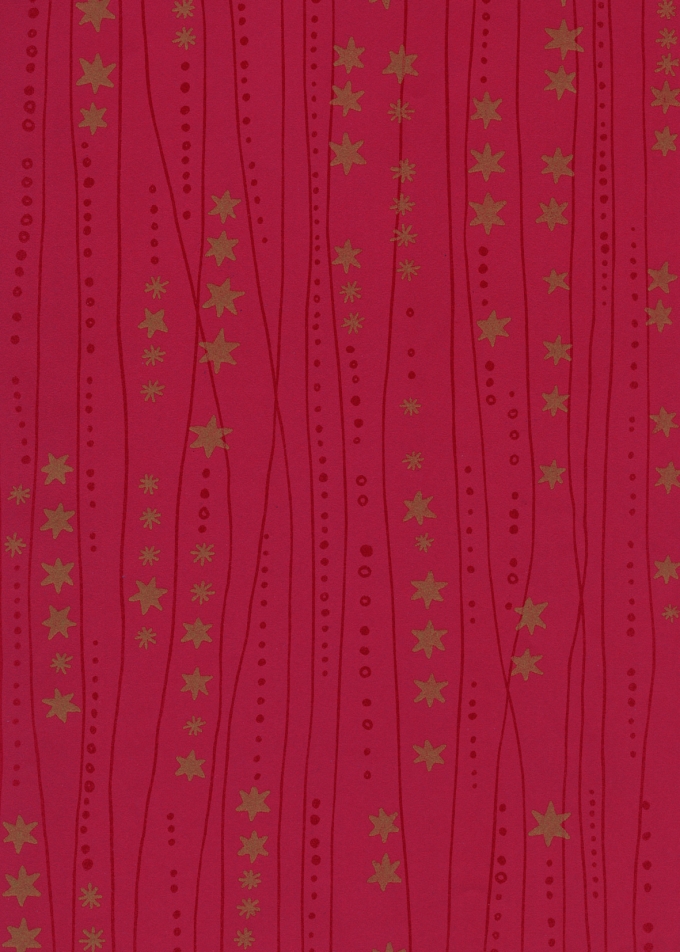 Kerstpapier Eco Nature Wit Aarhus Rood 80gr 70cm x 200meter