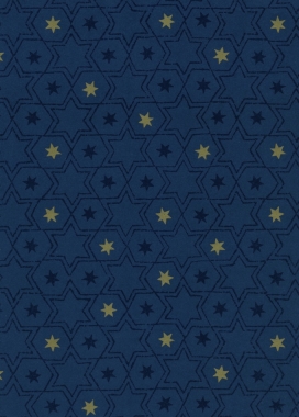 Kerstpapier Eco Nature Wit Bozen Blauw 80gr 50cm x 200meter