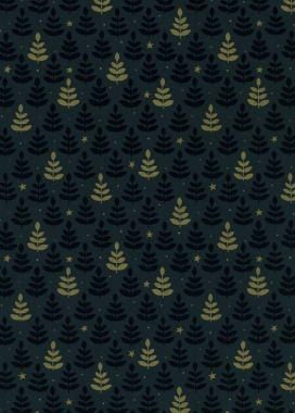 Kerstpapier Eco Nature Wit Eckberg Zwart 80gr 50cm x 200meter