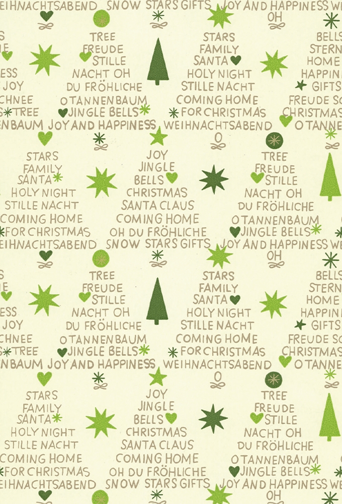 Kerstpapier Eco Recycling Wit Landeck 90gr 70cm x 200meter