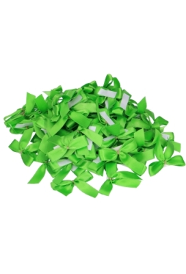 Luxe Strikje Satijn Groen & Plakker 6x5cm 50stuks lint 1.5cm