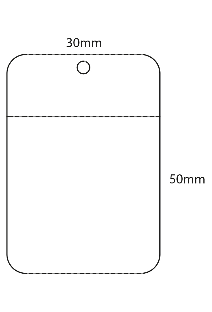 Hangetiketten Tags 30x50mm bedrukt op rol 1000stuks