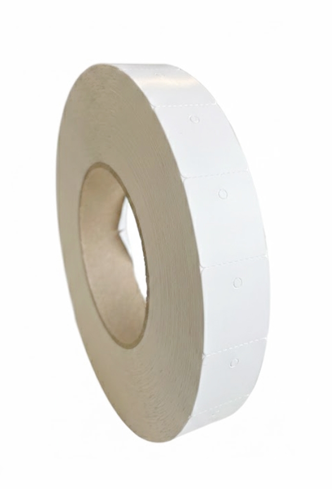 Hangetiketten Tags 26x30mm blanco op rol 2000stuks