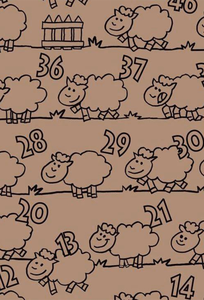 Kadopapier Bruin Kraft Kraft Counting Sheep 40cm x 200meter