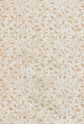 Kadopapier Bruin Kraft Kraft Vintage Leaves 40cm x 200meter