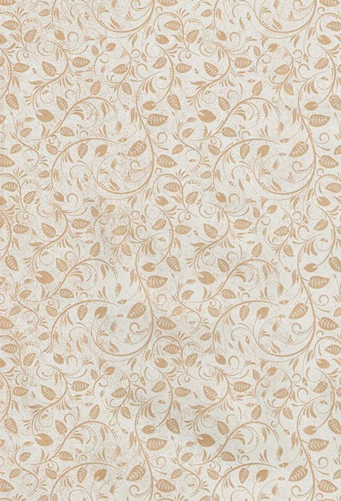 Kadopapier Bruin Kraft Kraft Vintage Leaves 60cm x 200meter