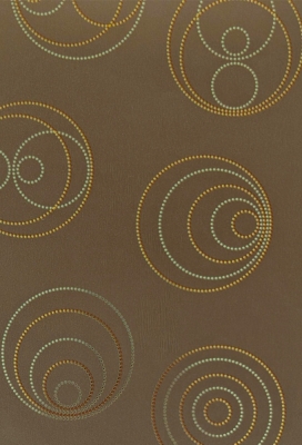 Kadopapier Taupe Gold Circles Metallic 50cm x 150meter