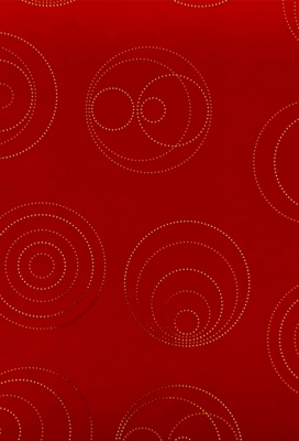 Kadopapier Red Gold Circles Metallic 70cm x 150meter