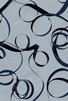 Kadopapier Coated Blue Swirl Modern 60cm x 200meter