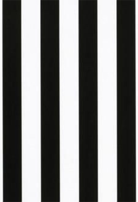 Kadopapier Coated Black & White Stripe Bold 40cm x 200meter