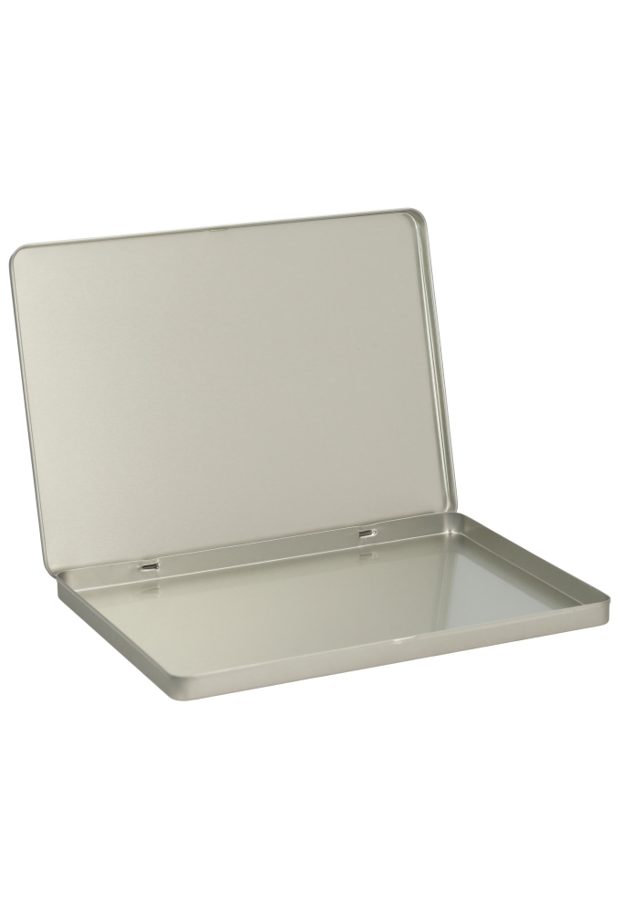 Blikken Blanco A5 Met Scharnier Deksel 22.5x16x1.2cm 1stuks