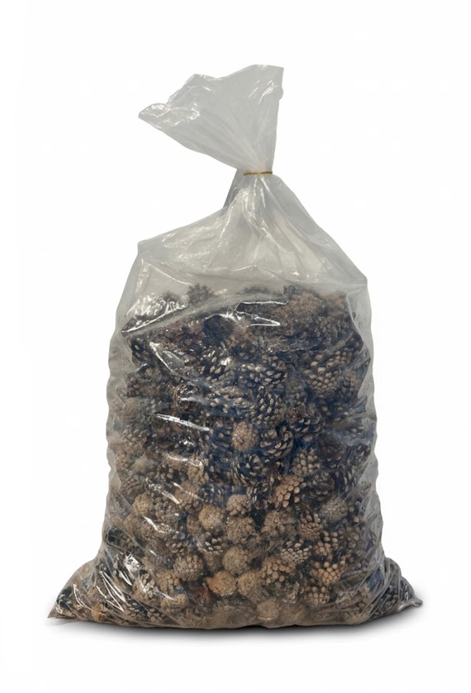 Decoratie Dennenappels Silvester Naturel 2-4cm 5 kilo 720 a 780stuks