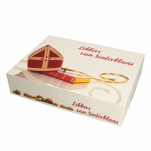 Sintdoos Boterletterdoos Lekker van Sinterklaas 28x21x6cm 45 stuks
