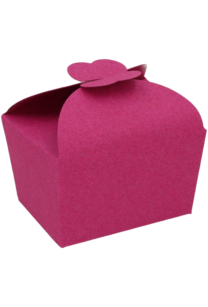 Bonbondoosjes Fuchsia 125gram Met Vlindersluiting 7.6x6x4.8cm 24stuks