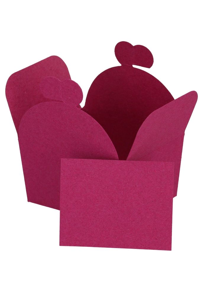 Bonbondoosjes Fuchsia 125gram Met Vlindersluiting 7.6x6x4.8cm 24stuks
