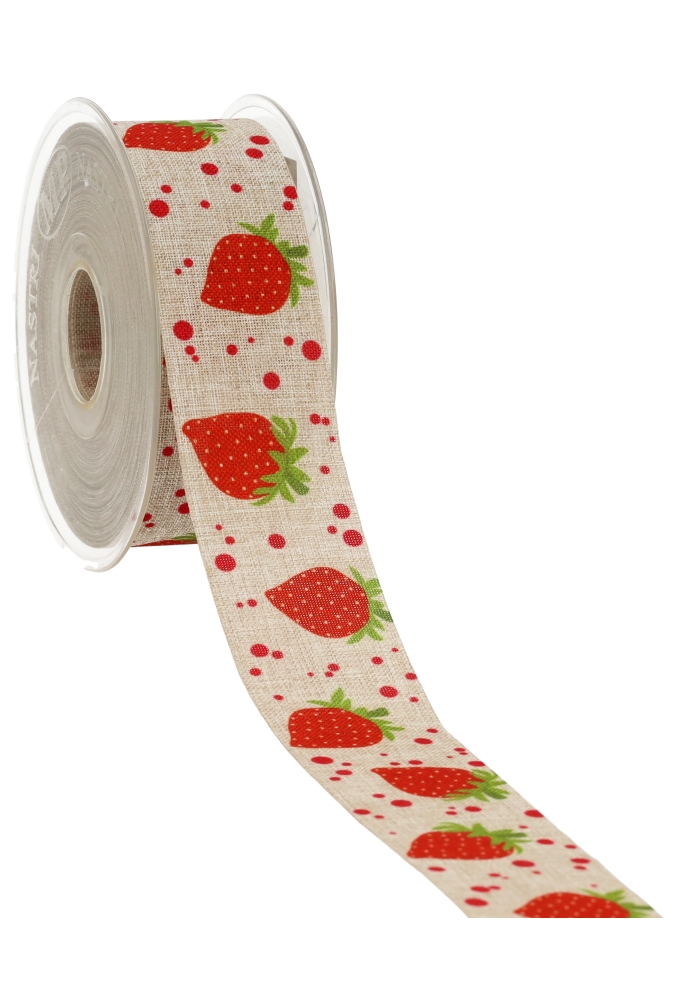 AKTIE Kadolint Canvas Naturel Aardbeien 38mm x 20 meter