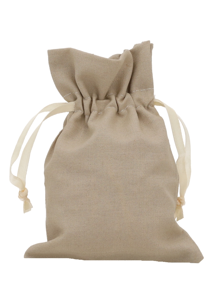 AKTIE Kadozakjes Katoen Naturel Met Koord 12x17cm 10stuks