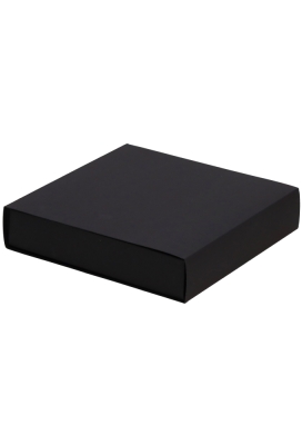 Schuif Deksel Kadodoosje Jakarta Zwart Mat FSC® 12.5x12.5x2.8cm 10st