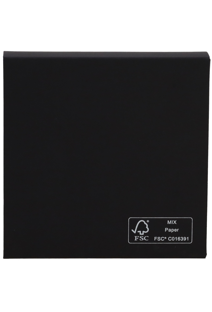 Schuif Deksel Kadodoosje Jakarta Zwart Mat FSC® 12.5x12.5x2.8cm 10st