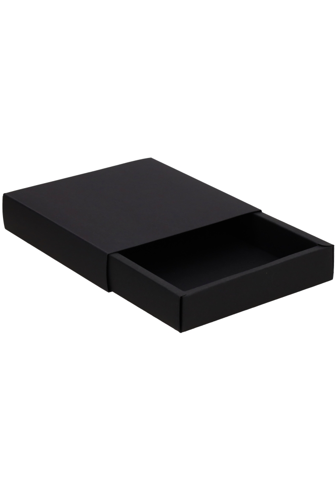 Schuif Deksel Kadodoosje Jakarta Zwart Mat 12.5x12.5x2.8cm 10stuks