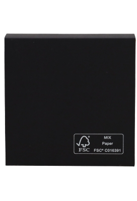 Bonbondoosjes & Schuifvenster Zwart Mat & Goud FSC® 10x10x2.7cm 10st