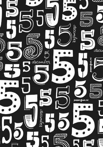 Sintpapier Trendy 5 December 30cm x 100meter OP IS OP