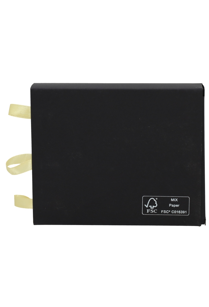 Bonbondoosjes 3 Ladeboxje Zwart Mat & Goud Mat Laag 16x12.9x2.8cm 8st