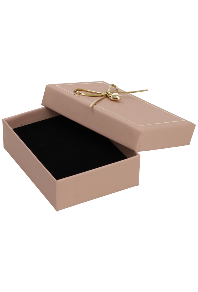 Sieradendoosjes Sieradendoosje Belle Roze Strikje 8.3x6.3x2.5cm 24st