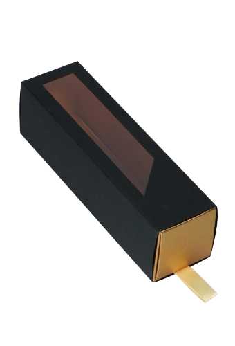 Macarondoosjes 1 Ladeboxje Zwart Mat & Goud Mat 16x4.3x4.5cm 9 stuks