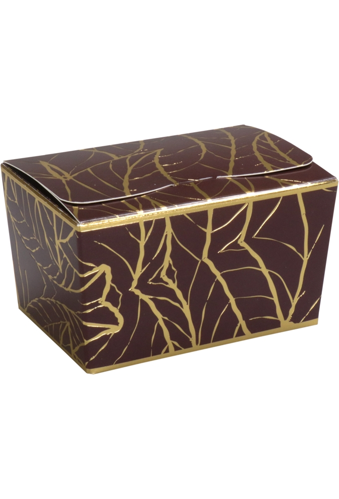 Bonbondoosjes Tumby Bruin Leaves 150gr 8.9x6x5cm 50st OP IS OP