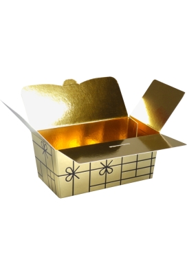 Bonbondoosjes Tumby Striksen Goud 250gr 11.3x6.2x5.5cm 50st OP IS OP