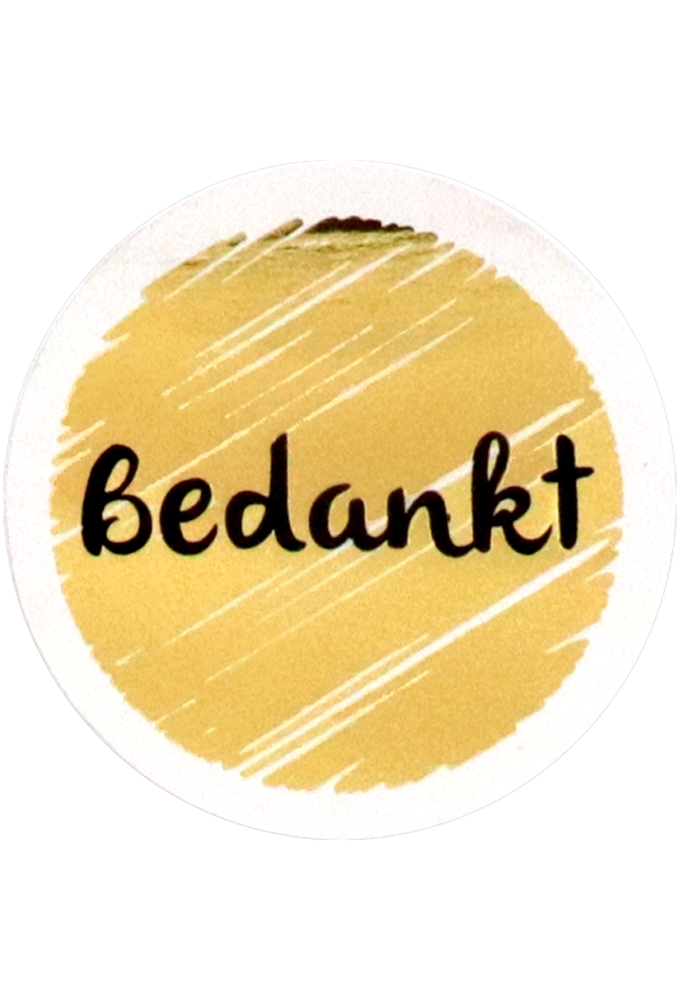 Etiketten Everyday Bedankt Goud Metallic 4cm 500stuks
