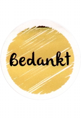 Etiketten Everyday Bedankt Goud Metallic 4cm 500stuks