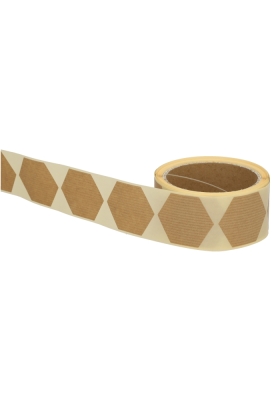 Etiketten Kraft Ruit Blanco Sluiting Zegel 4.3 x 5cm 250stuks