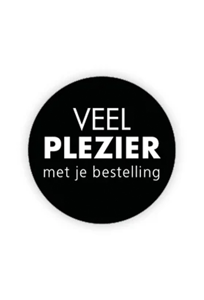 Etiketten Everyday Veel Plezier Met Je bestelling Zwart 3.5cm 500stuks