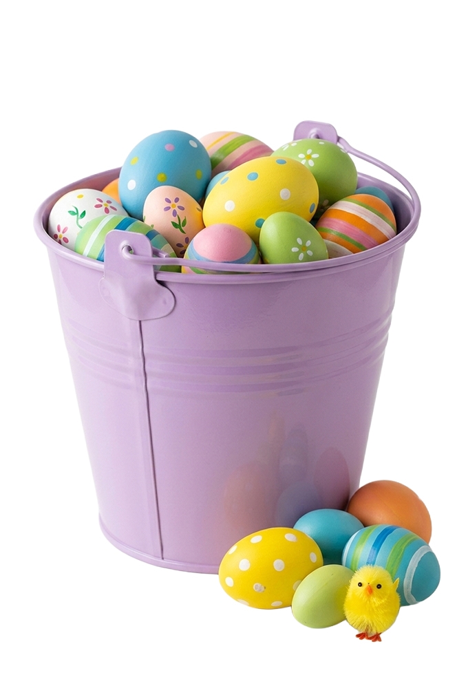 Blikken Emmertje Lila Rond Met Hengsel r11x8.5cm 1stuks