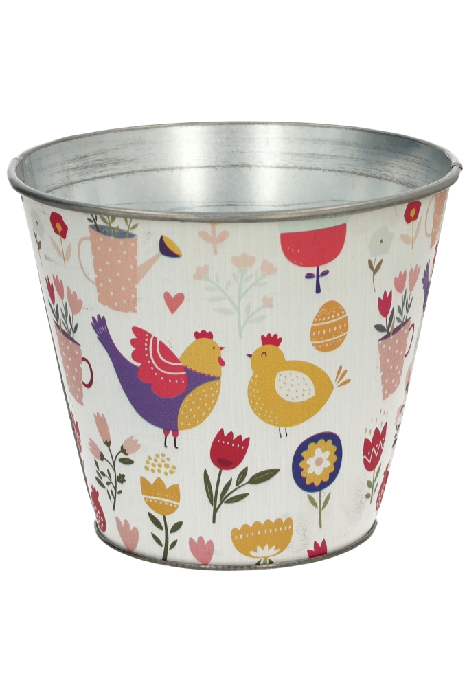 Zinken Emmertje Paas Garden Rond 15x12cm 1stuks