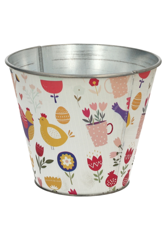 Zinken Emmertje Paas Garden Rond 15x12cm 1stuks