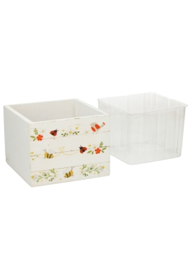 Houten Korf Garden 11.5x11.5x10cm 1stuks