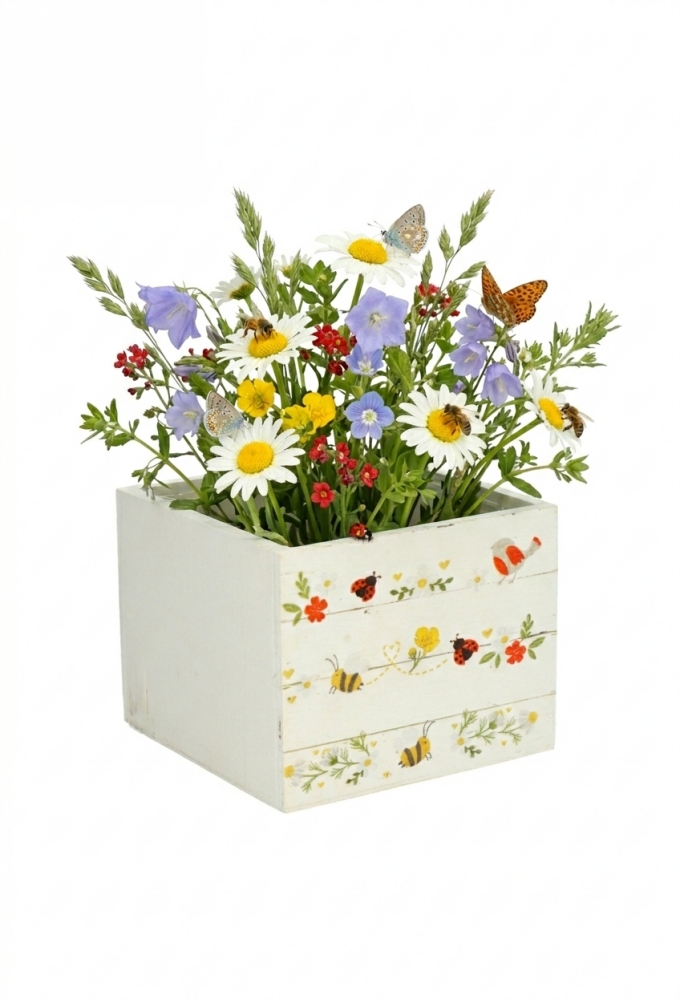 Houten Korf Garden 11.5x11.5x10cm 1stuks