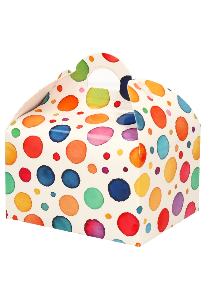 Bonbondoosjes Party Time 250gr Met Koffersluiting 9.5x7.5x6cm 24stuks