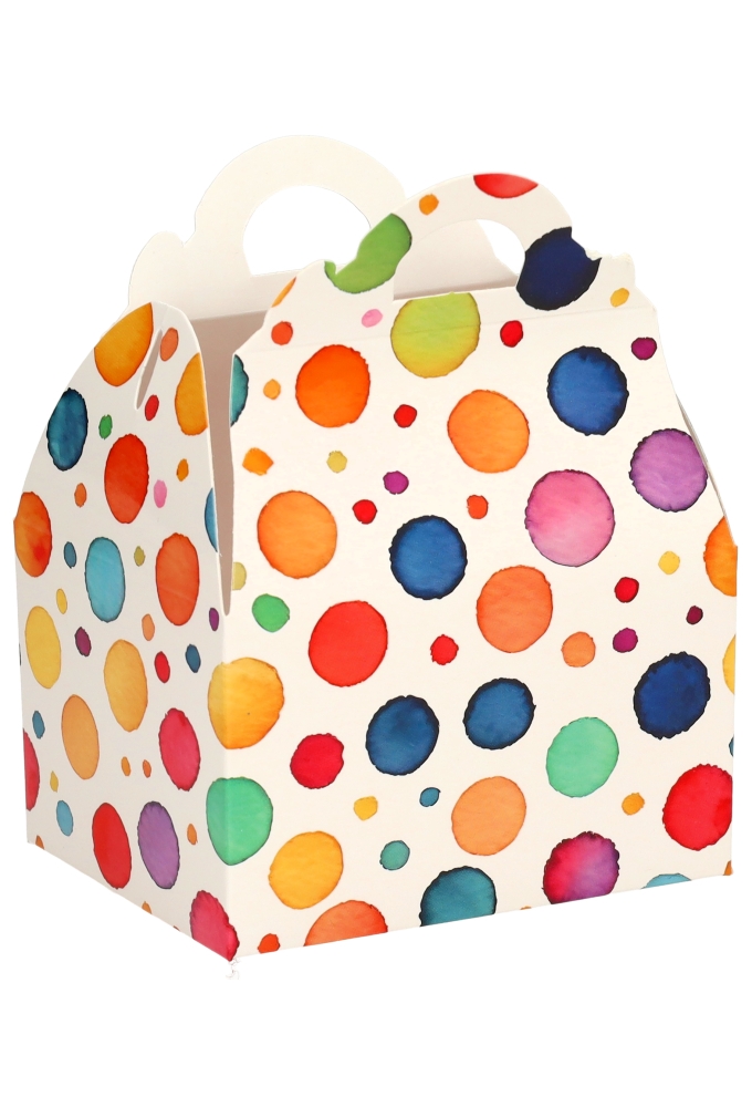 Bonbondoosjes Party Time 250gr Met Koffersluiting 9.5x7.5x6cm 24stuks