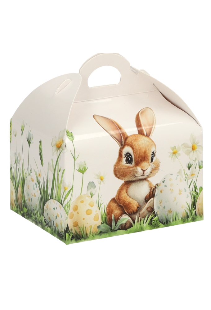 Bonbondoosjes Haasje & Ei 125gram Koffersluiting 7.6x6x4.8cm 24stuks