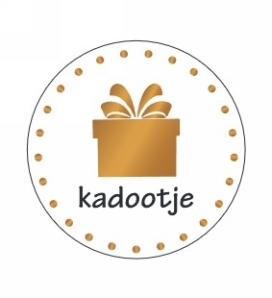 Etiketten Everyday Kadootje Goud Metallic 4cm 500stuks