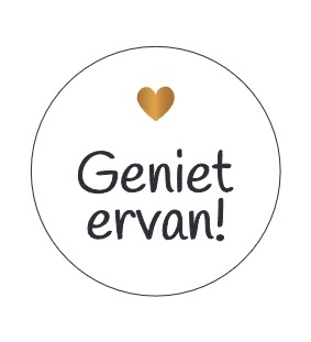 Etiketten Everyday Geniet Er Van Goud Metallic 4cm 500stuks