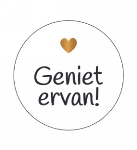 Etiketten Everyday Geniet Er Van Goud Metallic 4cm 500stuks