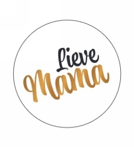 Etiketten Moeder Lieve Mama Goud Metallic 4cm 500stuks